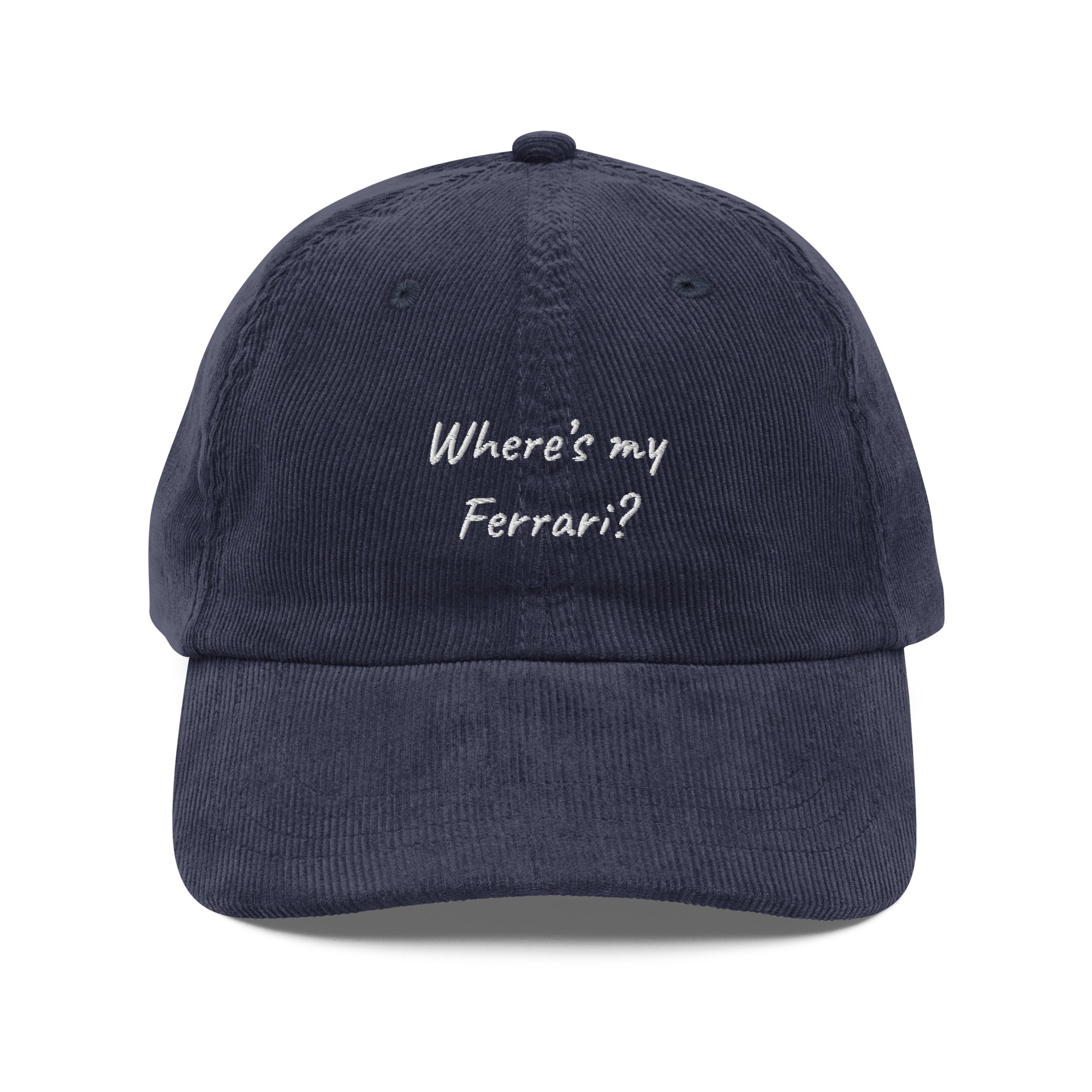 Where's my ferrari - corduroy cap